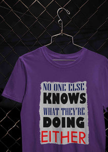 No One Knows Mens Half Sleeves T-shirt- KidsFashionVilla