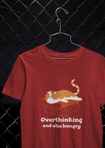 Overthinking And Also Hungry Women Half Sleeves T-shirt- KidsFashionVilla