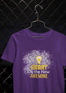 Smart Is Awesome Mens Half Sleeves T-shirt- KidsFashionVilla