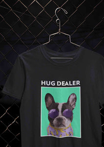 Cute Pug Hug Dealer Women Half Sleeves T-shirt- KidsFashionVilla