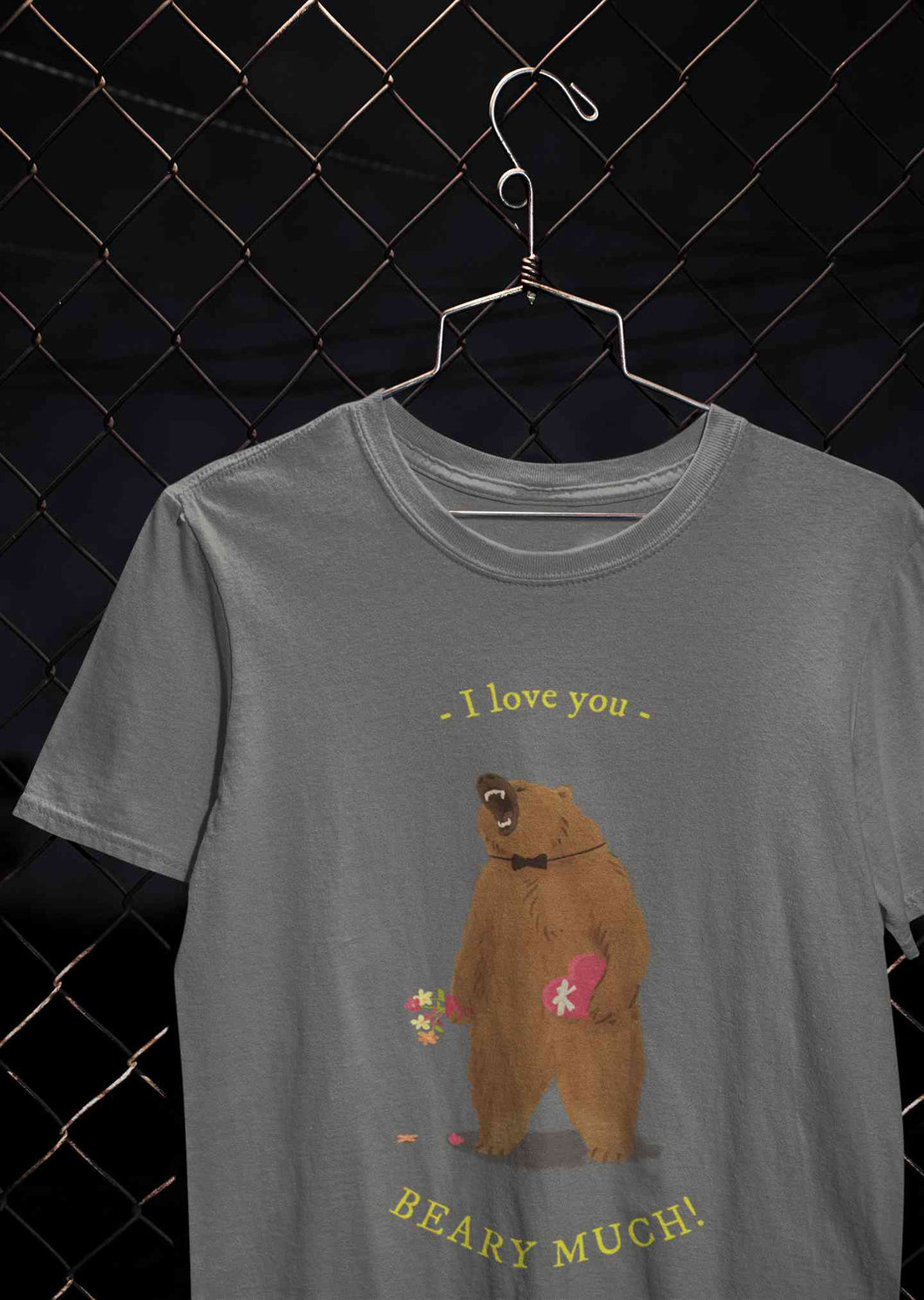 I Love You Beary Much Mens Half Sleeves T-shirt- KidsFashionVilla