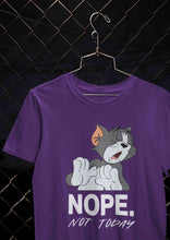 Load image into Gallery viewer, Cute Cartoon Not Today Women Half Sleeves T-shirt- KidsFashionVilla
