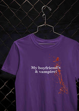 Load image into Gallery viewer, My Boyfriends And Vampire Women Half Sleeves T-shirt- KidsFashionVilla
