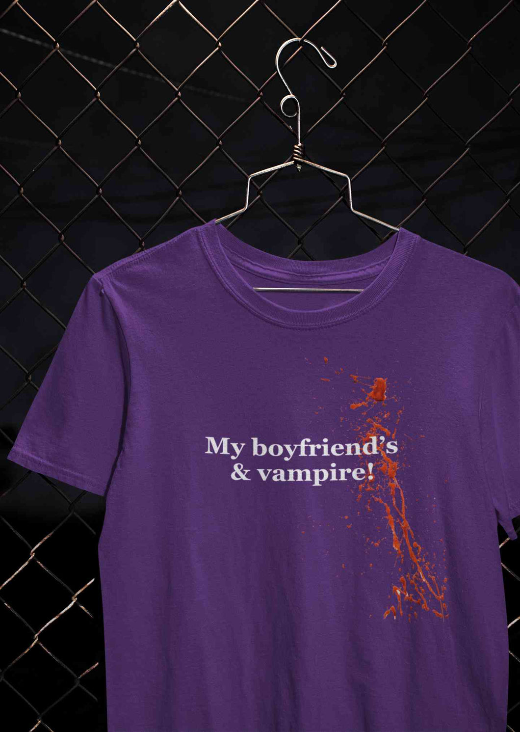 My Boyfriends And Vampire Women Half Sleeves T-shirt- KidsFashionVilla