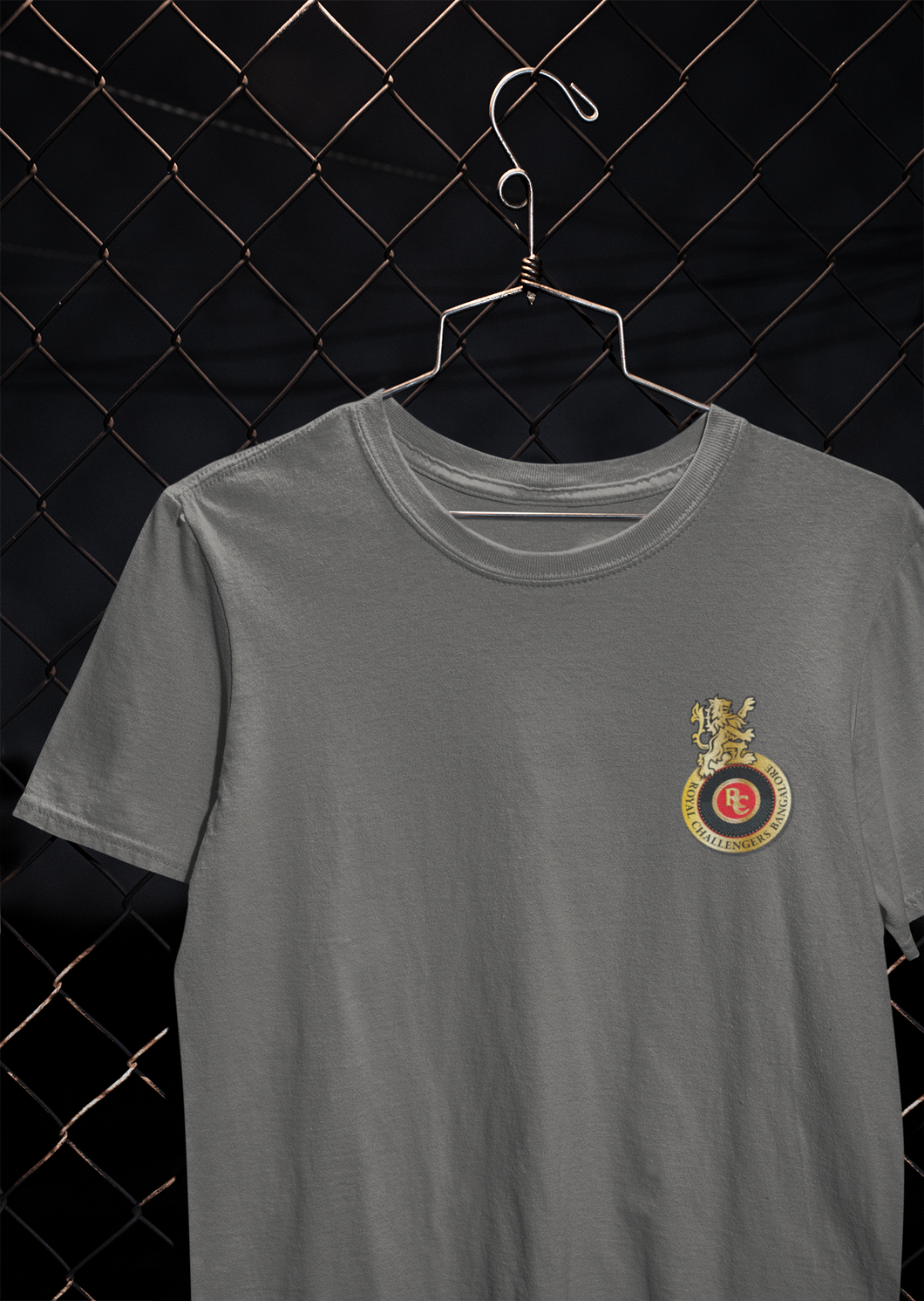 Rcb Logo Side Pocket Mens Half Sleeves T-shirt- KidsFashionVilla