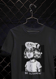 Be Different Women Half Sleeves T-shirt- KidsFashionVilla