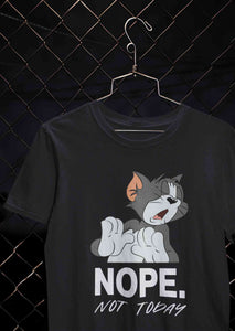 Cute Cartoon Not Today Women Half Sleeves T-shirt- KidsFashionVilla