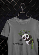 Load image into Gallery viewer, Ki Farak Panda Graphic Funny Mens Half Sleeves T-shirt- KidsFashionVilla
