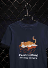 Load image into Gallery viewer, Overthinking And Also Hungry Women Half Sleeves T-shirt- KidsFashionVilla
