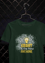 Load image into Gallery viewer, Smart Is Awesome Mens Half Sleeves T-shirt- KidsFashionVilla
