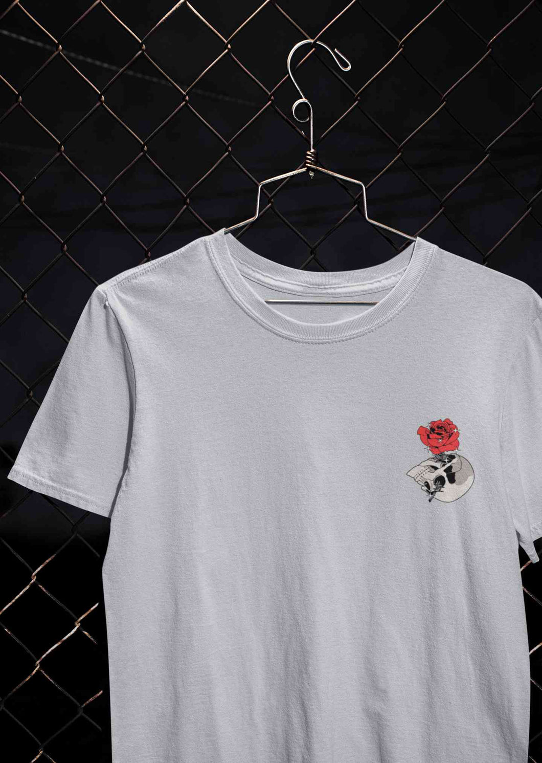 Skull Rose Women Half Sleeves T-shirt- KidsFashionVilla