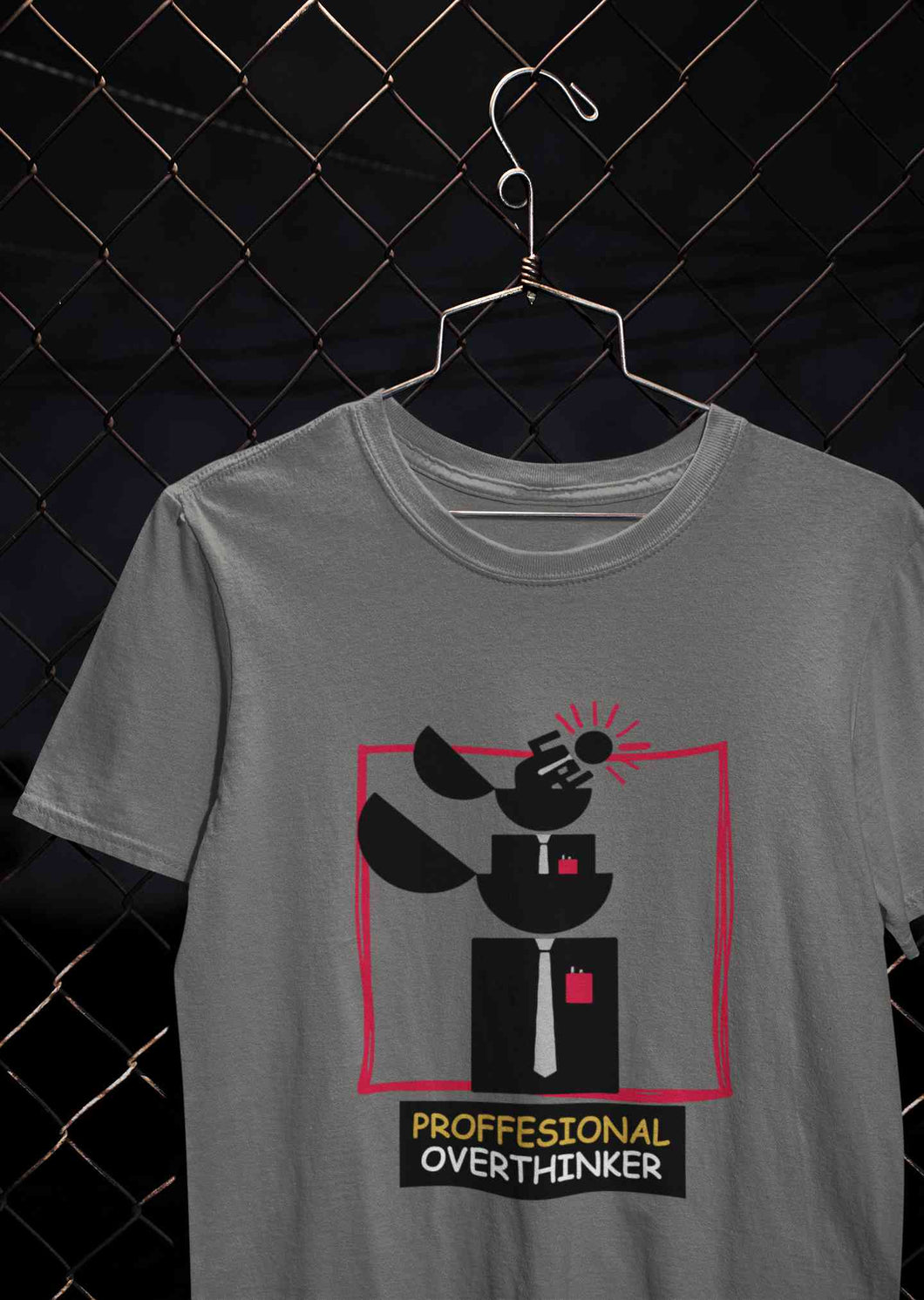 Professional Overthinker Mens Half Sleeves T-shirt- KidsFashionVilla