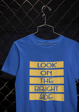 Load image into Gallery viewer, Look On The Bright Side Women Half Sleeves T-shirt- KidsFashionVilla

