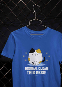Human Clean This Mess Funny Women Half Sleeves T-shirt- KidsFashionVilla