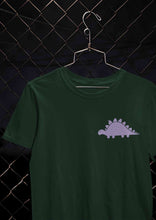 Load image into Gallery viewer, Stegosaurus Pocket Women Half Sleeves T-shirt- KidsFashionVilla
