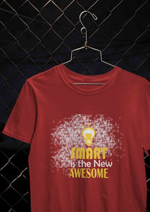 Smart Is Awesome Mens Half Sleeves T-shirt- KidsFashionVilla