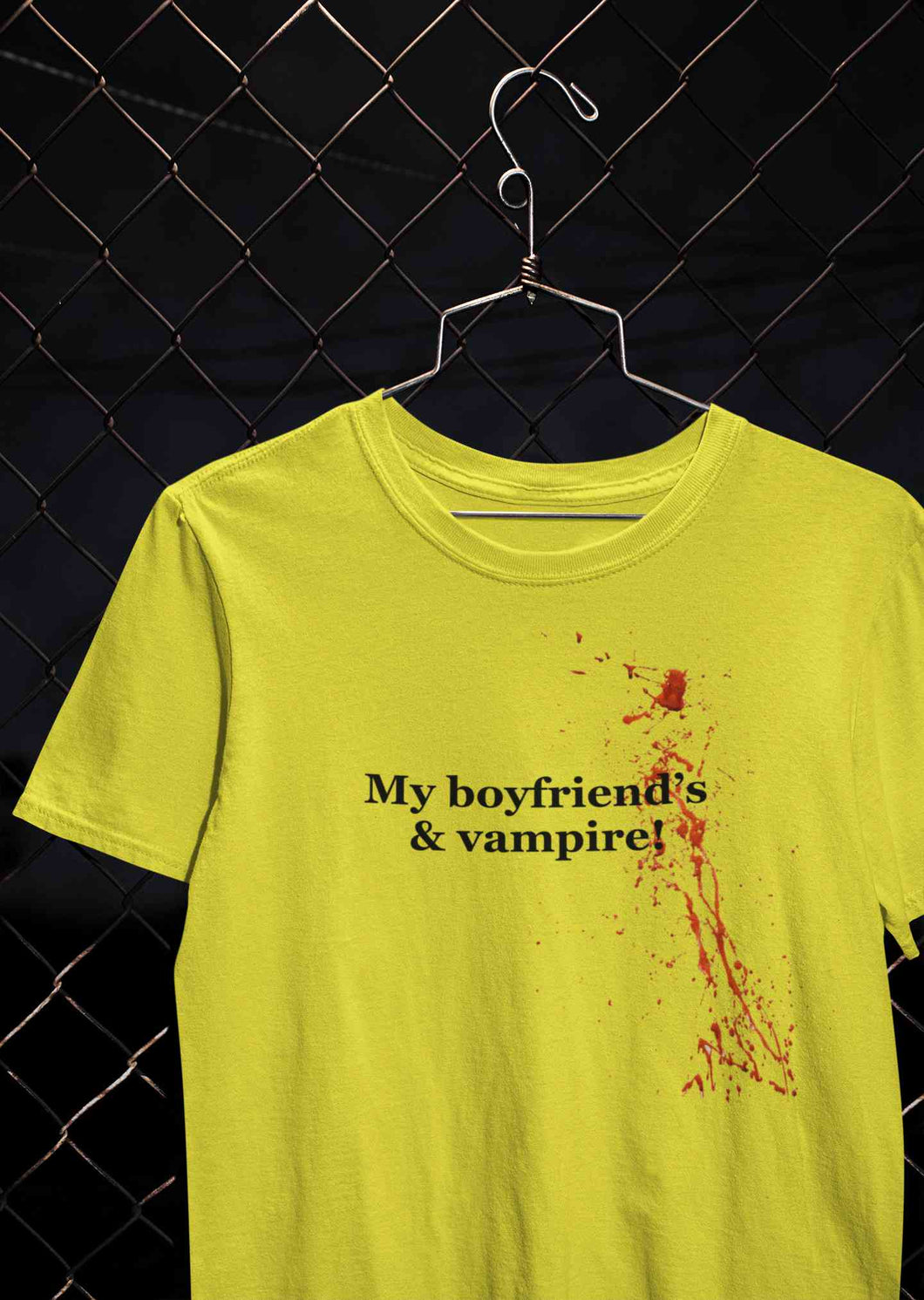 My Boyfriends And Vampire Women Half Sleeves T-shirt- KidsFashionVilla