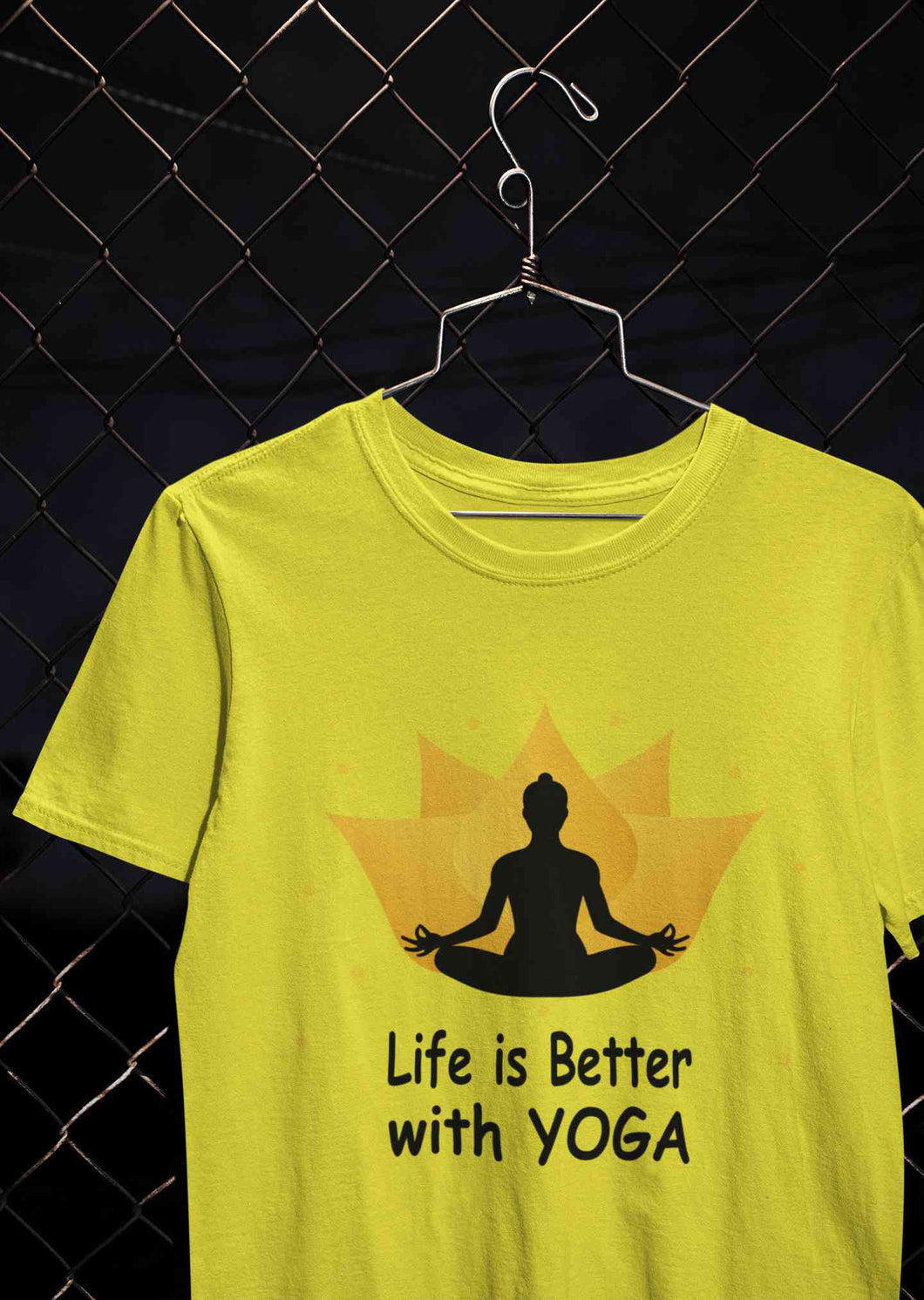 Life Is Better With Yoga Mens Half Sleeves T-shirt- KidsFashionVilla