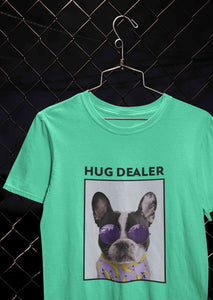 Cute Pug Hug Dealer Women Half Sleeves T-shirt- KidsFashionVilla