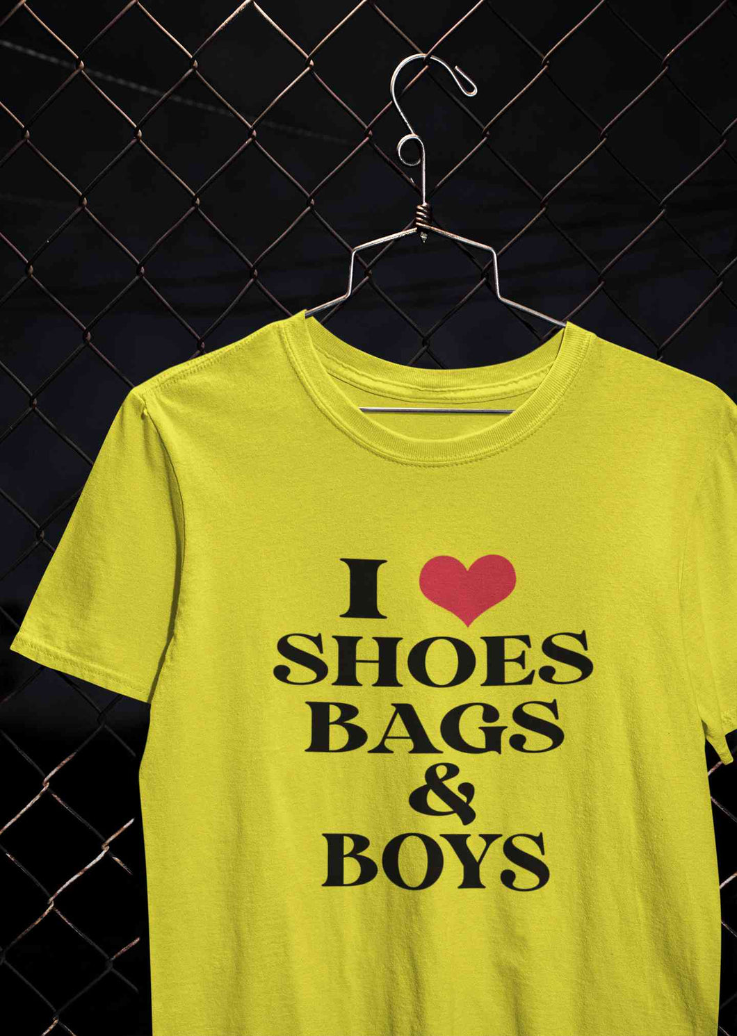 I Love Shoes Bags And Boys Women Half Sleeves T-shirt- KidsFashionVilla