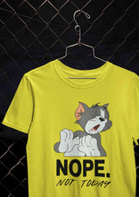Load image into Gallery viewer, Cute Cartoon Not Today Women Half Sleeves T-shirt- KidsFashionVilla
