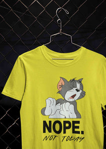 Cute Cartoon Not Today Women Half Sleeves T-shirt- KidsFashionVilla