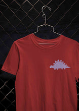 Load image into Gallery viewer, Stegosaurus Pocket Women Half Sleeves T-shirt- KidsFashionVilla

