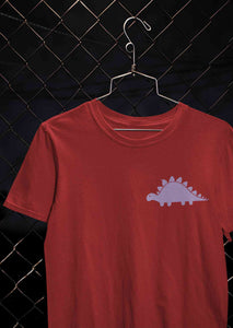 Stegosaurus Pocket Women Half Sleeves T-shirt- KidsFashionVilla