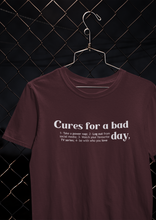 Load image into Gallery viewer, Cures For A Bad Quotes Women Half Sleeves T-shirt- KidsFashionVilla
