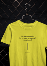 Load image into Gallery viewer, Life Is Really Simple Quotes Women Half Sleeves T-shirt- KidsFashionVilla
