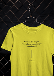 Life Is Really Simple Quotes Women Half Sleeves T-shirt- KidsFashionVilla