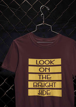 Load image into Gallery viewer, Look On The Bright Side Women Half Sleeves T-shirt- KidsFashionVilla
