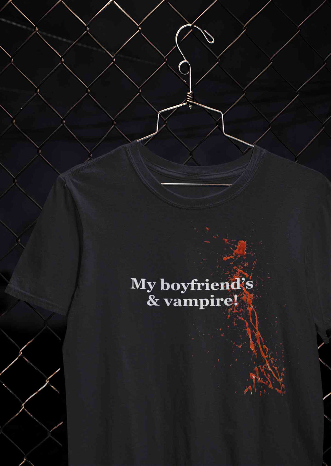 My Boyfriends And Vampire Women Half Sleeves T-shirt- KidsFashionVilla