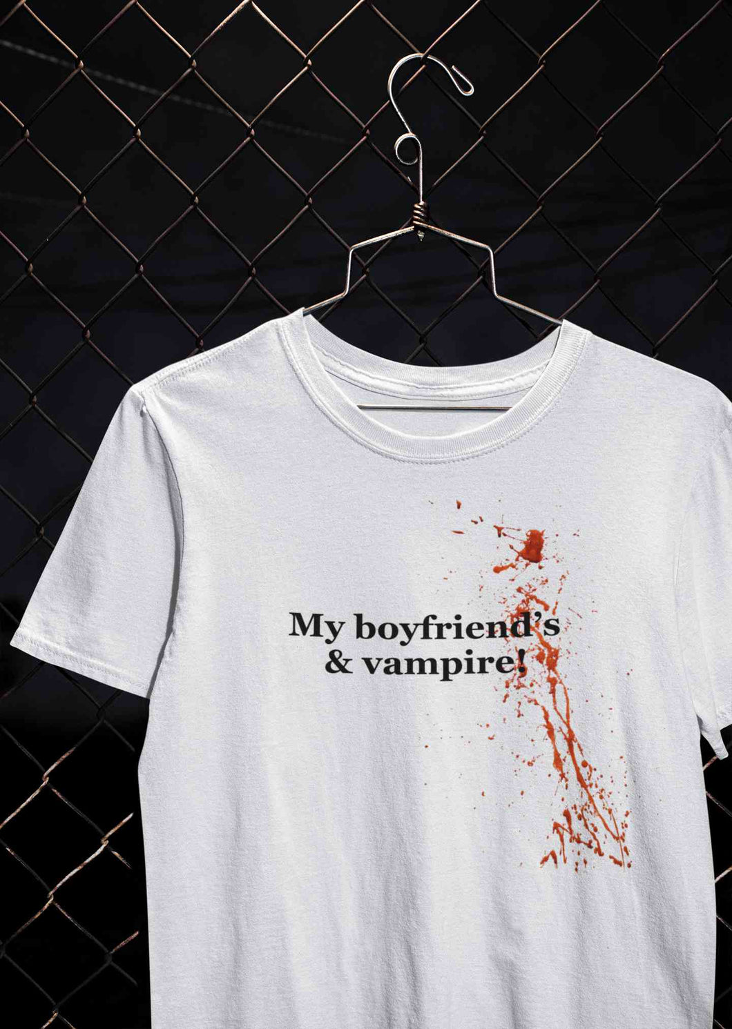 My Boyfriends And Vampire Women Half Sleeves T-shirt- KidsFashionVilla