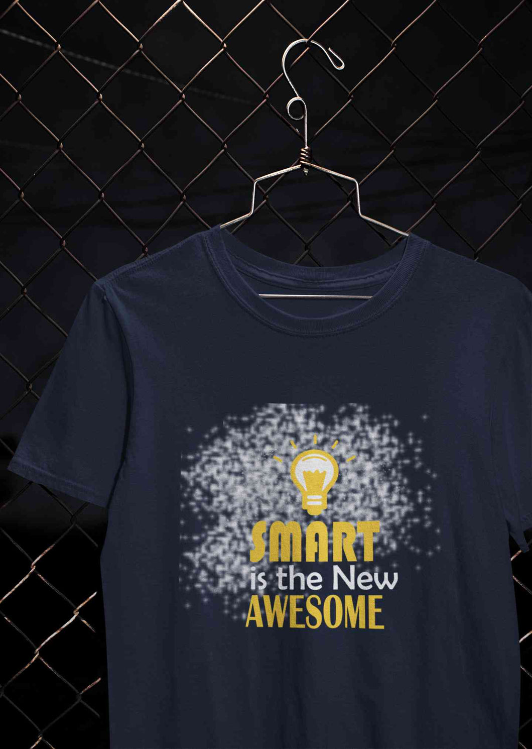 Smart Is Awesome Mens Half Sleeves T-shirt- KidsFashionVilla