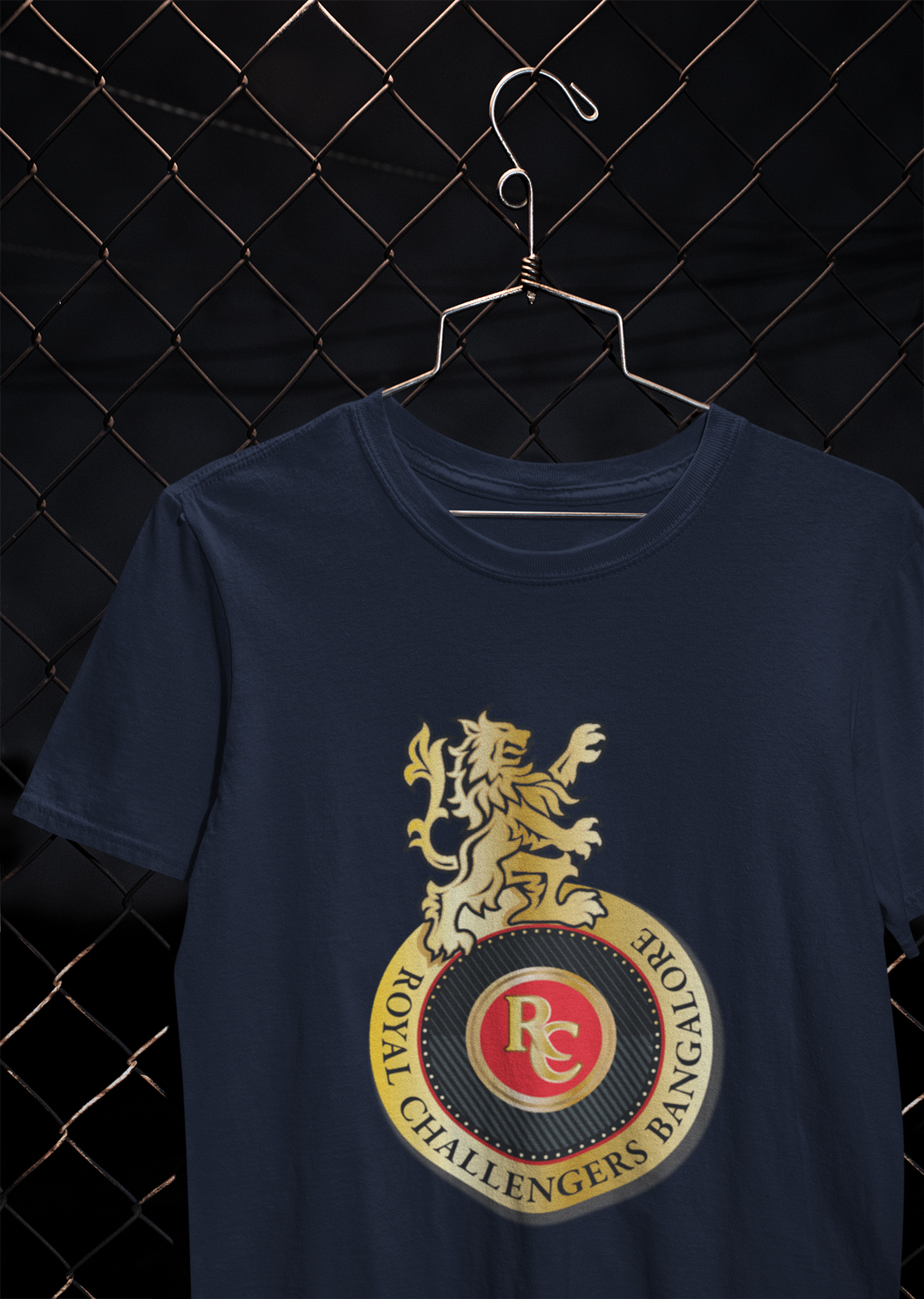 Rcb Logo Mens Half Sleeves T-shirt- KidsFashionVilla
