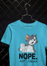 Load image into Gallery viewer, Cute Cartoon Not Today Women Half Sleeves T-shirt- KidsFashionVilla
