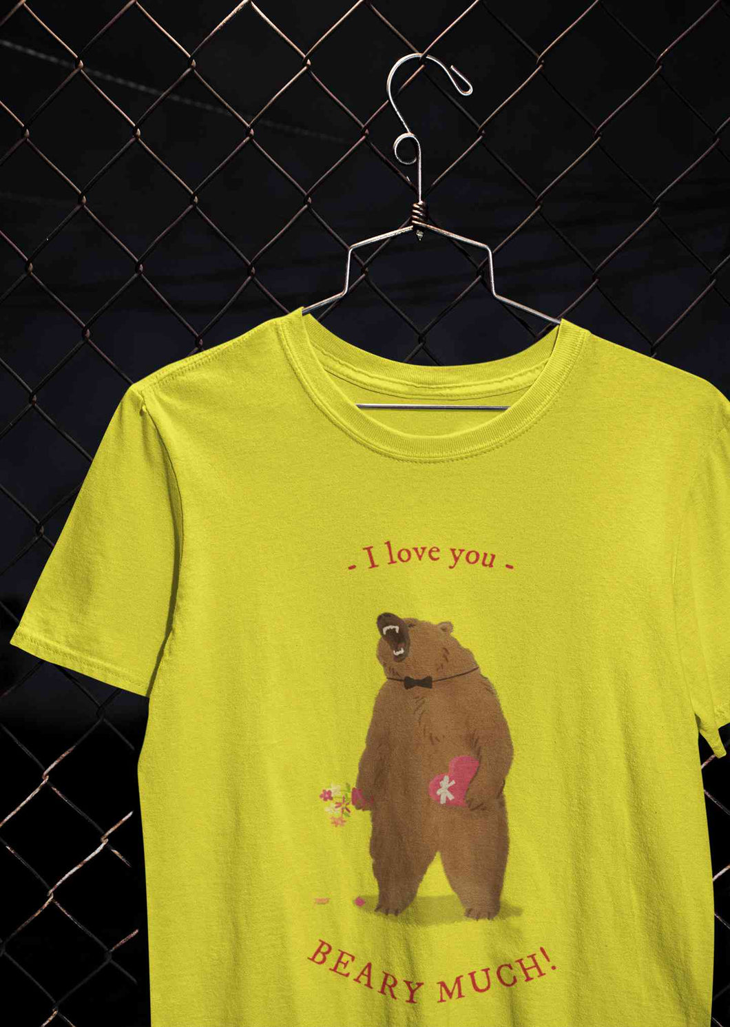 I Love You Beary Much Mens Half Sleeves T-shirt- KidsFashionVilla
