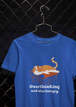 Load image into Gallery viewer, Overthinking And Also Hungry Women Half Sleeves T-shirt- KidsFashionVilla
