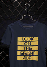 Load image into Gallery viewer, Look On The Bright Side Women Half Sleeves T-shirt- KidsFashionVilla
