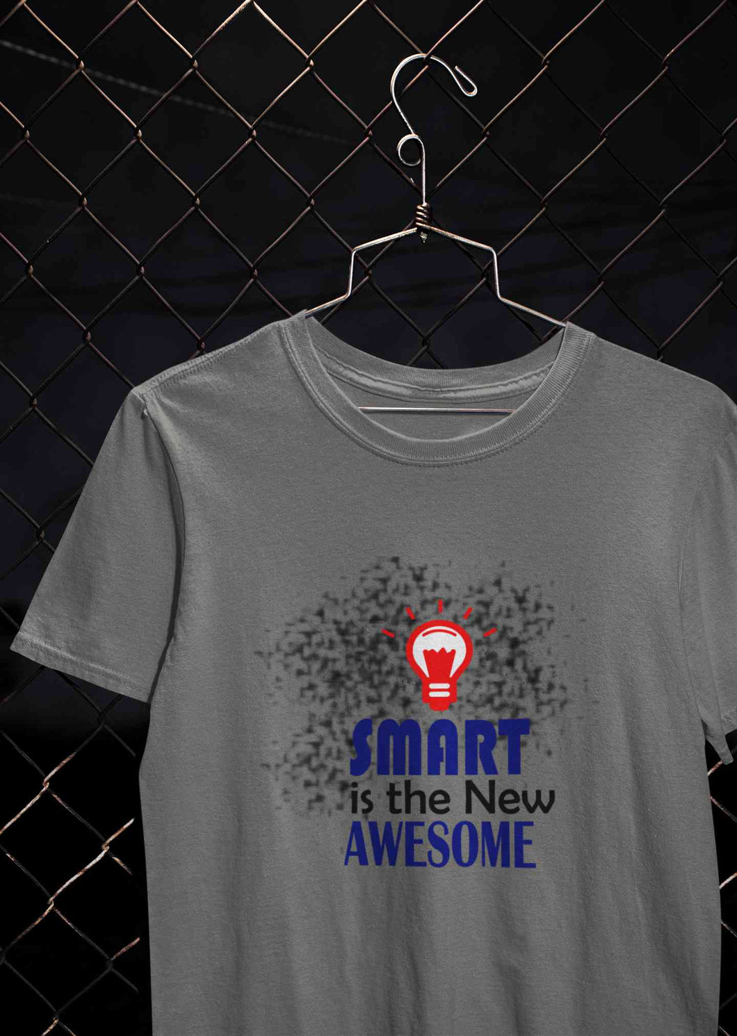 Smart Is Awesome Mens Half Sleeves T-shirt- KidsFashionVilla
