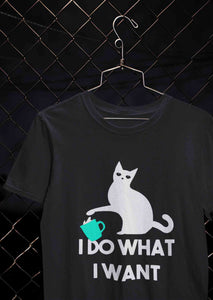 I Do What I Want Women Half Sleeves T-shirt- KidsFashionVilla