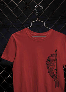 Lion and Lioness Couples Lovey Dovey Half Sleeves T-Shirts -KidsFashionVilla