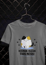 Load image into Gallery viewer, Human Clean This Mess Funny Women Half Sleeves T-shirt- KidsFashionVilla
