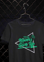 Load image into Gallery viewer, Never Give Up Mens Half Sleeves T-shirt- KidsFashionVilla
