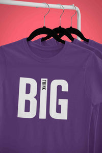 Think Big Women Half Sleeves T-shirt- KidsFashionVilla