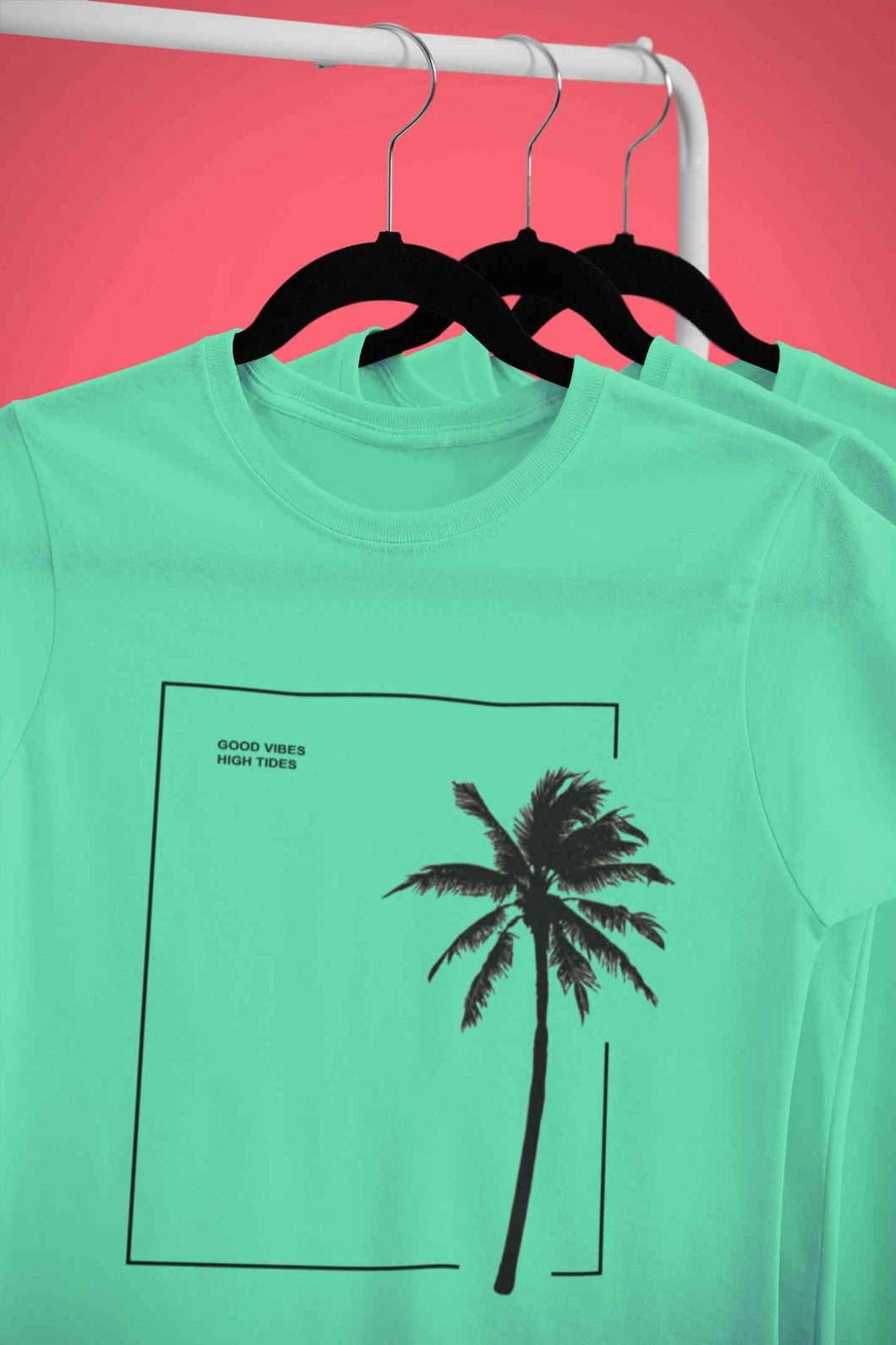 Good Vibes High Tides Women Half Sleeves T-shirt- KidsFashionVilla