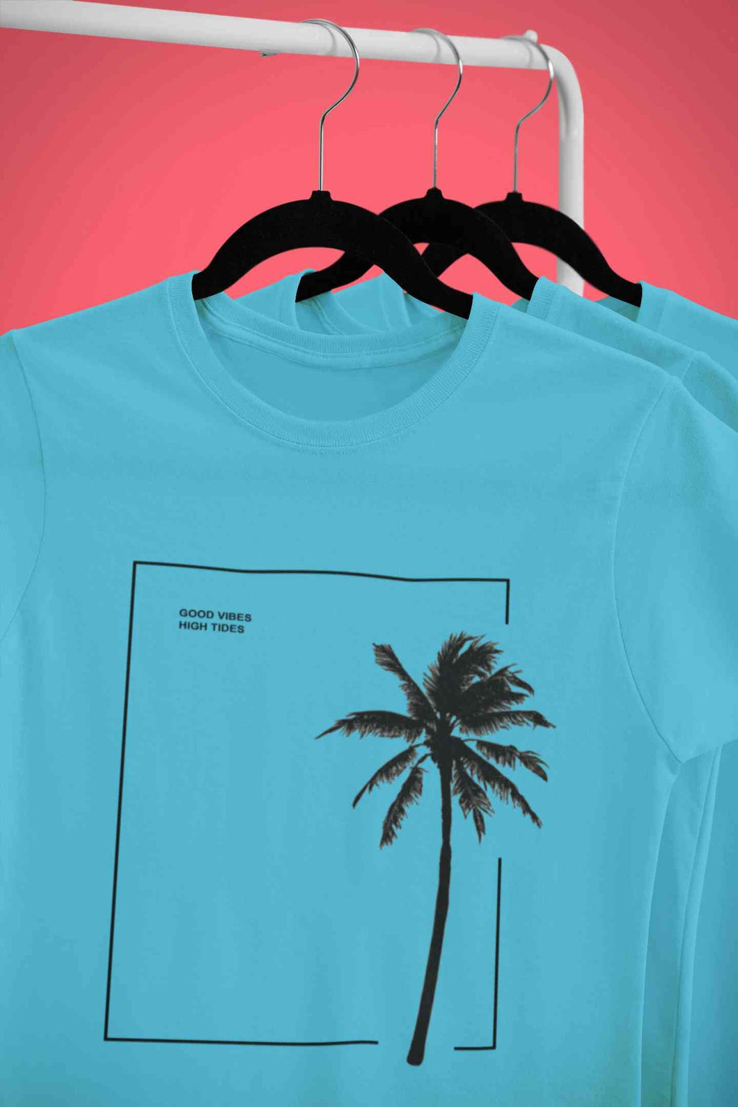 Good Vibes High Tides Women Half Sleeves T-shirt- KidsFashionVilla