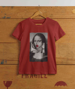 Lollipop Mona Lisa Women Half Sleeves T-shirt- KidsFashionVilla