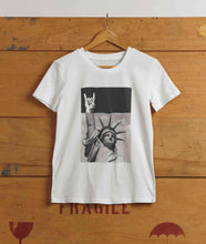 Load image into Gallery viewer, Statue Of Liberty Print Women Half Sleeves T-shirt- KidsFashionVilla

